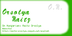 orsolya maitz business card